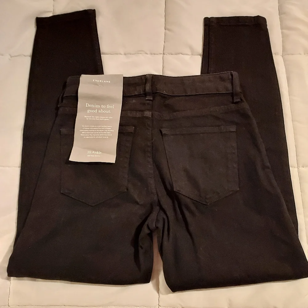 NWT Everlane midrise ankle jean, black, 25 - Picture 4 of 8